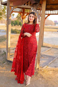 D-19 red Embroidered 3pc