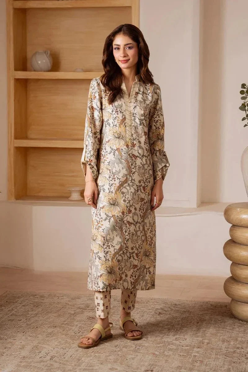 D-731 Printed Silk 2pc Wt