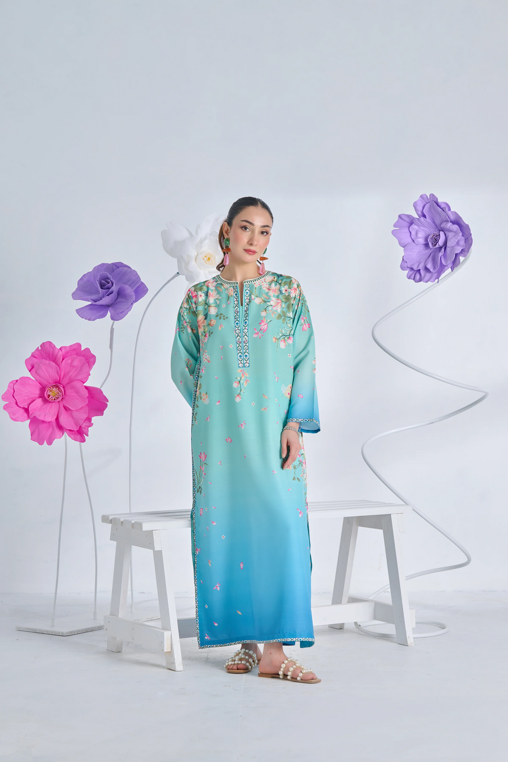 SF - 396 Premium Printed 2 Pc Stitched Suit